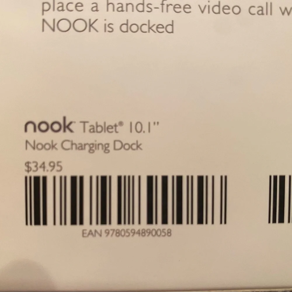 Nook charging dock